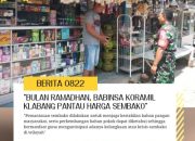 Kelangkaan Sembako Bulan Ramadhan, Babinsa Koramil Klabang Pantau di Desa Binaan