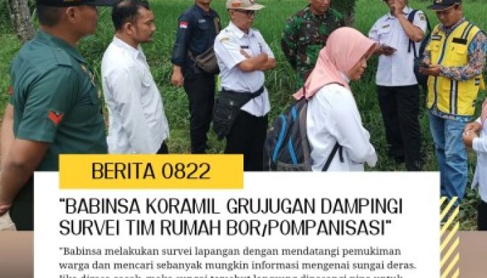 Babinsa Koramil Grujugan Dampingi Survei Tim Rumah Bor