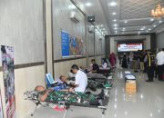 Polres Bondowoso Menggelar Giat Donor Darah Dalam Rangka Hari Bhayangkara ke 78 Tahun 2024