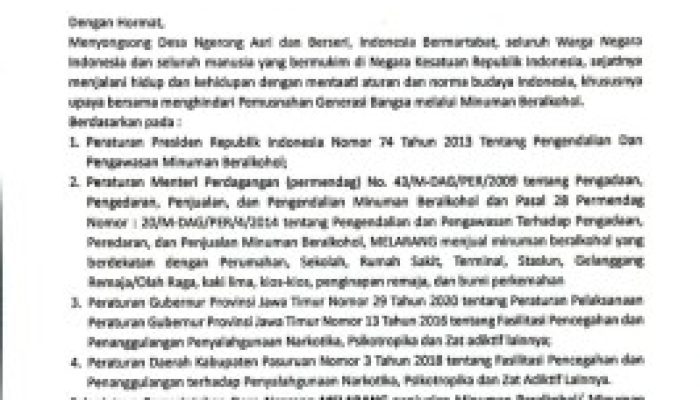 Cafee Endel Melanggar Perdes Desa Ngerong,Segera Lakukan Tidakan Penertiban dan Proses Secara Hukum