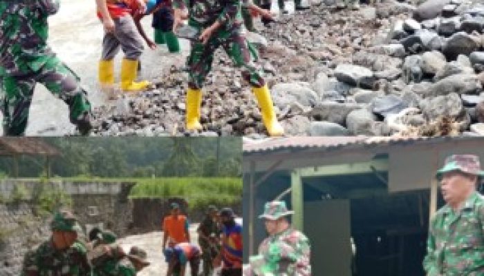 Warga Apresiasi Tim Gabungan TNI Polri dilokasi Banjir Bandang Desa Wonoboyo