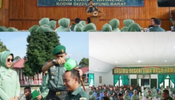 KODIM 0422/LB GELAR KORPS RAPORT KENAIKAN PANGKAT DAN TRADISI SATUAN