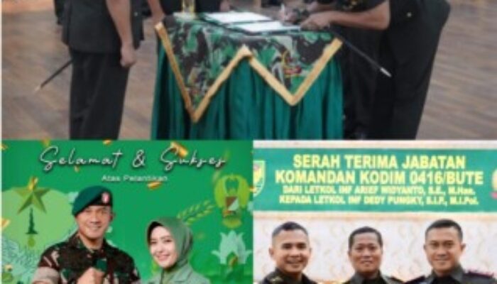 Transformasi Tri Dharma 41, Letkol Inf Dedy Pungky kini Jadi Dandim 0416/BUTE
