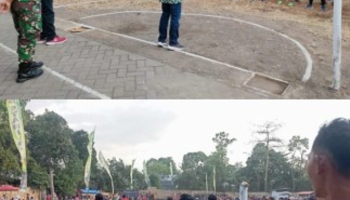 Pgs.Danramil 0822/14 Prajekan Letda Cke Sukiman: Membuka Turnamen Bola Kasti Dalam Rangka Memeriahkan HUT ke-80 RI