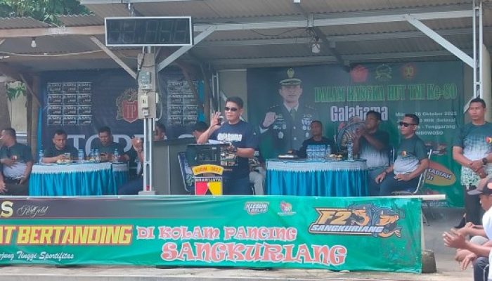 Kasdim 0822 Buka Lomba Mancing HUT TNI ke-80: Ratusan Peserta Ramaikan Kolam Sangkuriang