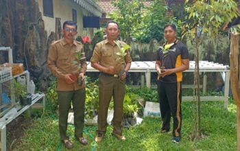 Perhutani KPH Bondowoso Serahkan Bibit Pohon ke Polres untuk Ruang Terbuka Hijau