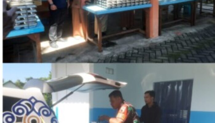 Serka Robi Widiawan Anggota Koramil 0822/11 Tapen: Kawal Distribusi Perdana MBG Dapur Cindogo 02, Sasar 824 Pelajar SD dan SMA