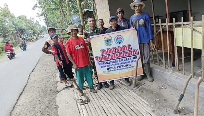 Babinsa Petung Turun Langsung, Normalisasi Saluran Air Libatkan Warga Lewat PKTD