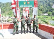 Jelang Kunjungan Pangdam V/Brawijaya, Danrem 083/Bdj Tinjau Proyek Strategis Jembatan Garuda dan Yonif TP di Bondowoso