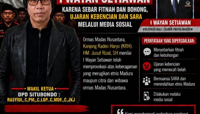DPD MADAS NUSANTARA SITUBONDO SIAP DUKUNG LANGKAH DPP ATAS DUGAAN FITNAH DAN UJARAN KEBENCIAN