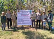 Babinsa Koramil 0822/14 Prajekan Dampingi Pemasangan Banner Kawasan Hutan Negara di Walidono dan Cangkring