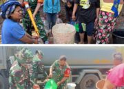 Ratusan KK Mendapatkan Penyaluran Air Bersih Dari TNI AD di Bondowoso