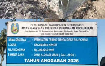 Proyek Tebing Sungai Rajekwesi Rp.396,9 Juta Disorot, Dugaan Material Tak Sesuai Spesifikasi Mencuat
