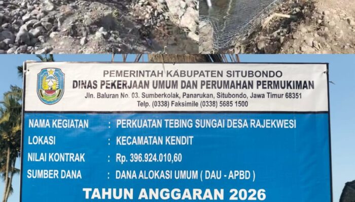 Proyek Tebing Sungai Rajekwesi Rp.396,9 Juta Disorot, Dugaan Material Tak Sesuai Spesifikasi Mencuat